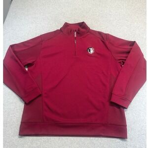 Cutter & Buck Florida State Seminoles 1/4 Zip Pullover Men L Dark Red Athletic